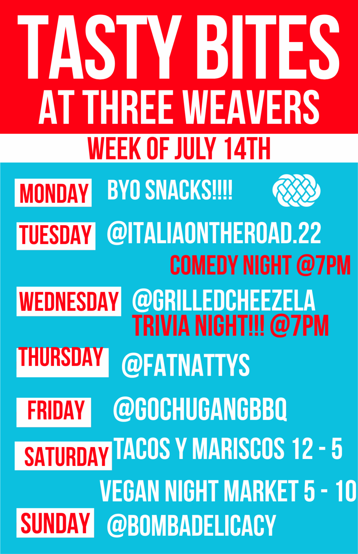 Food Truck Schedule!