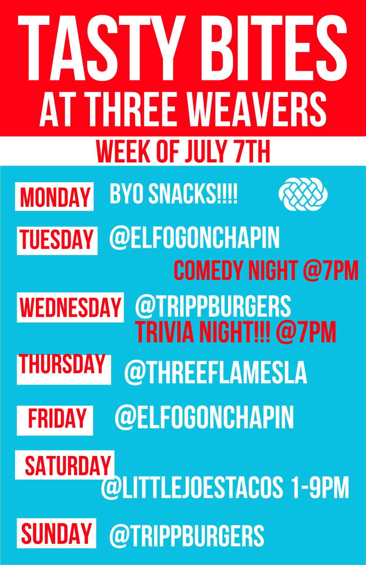 Food Truck Schedule!