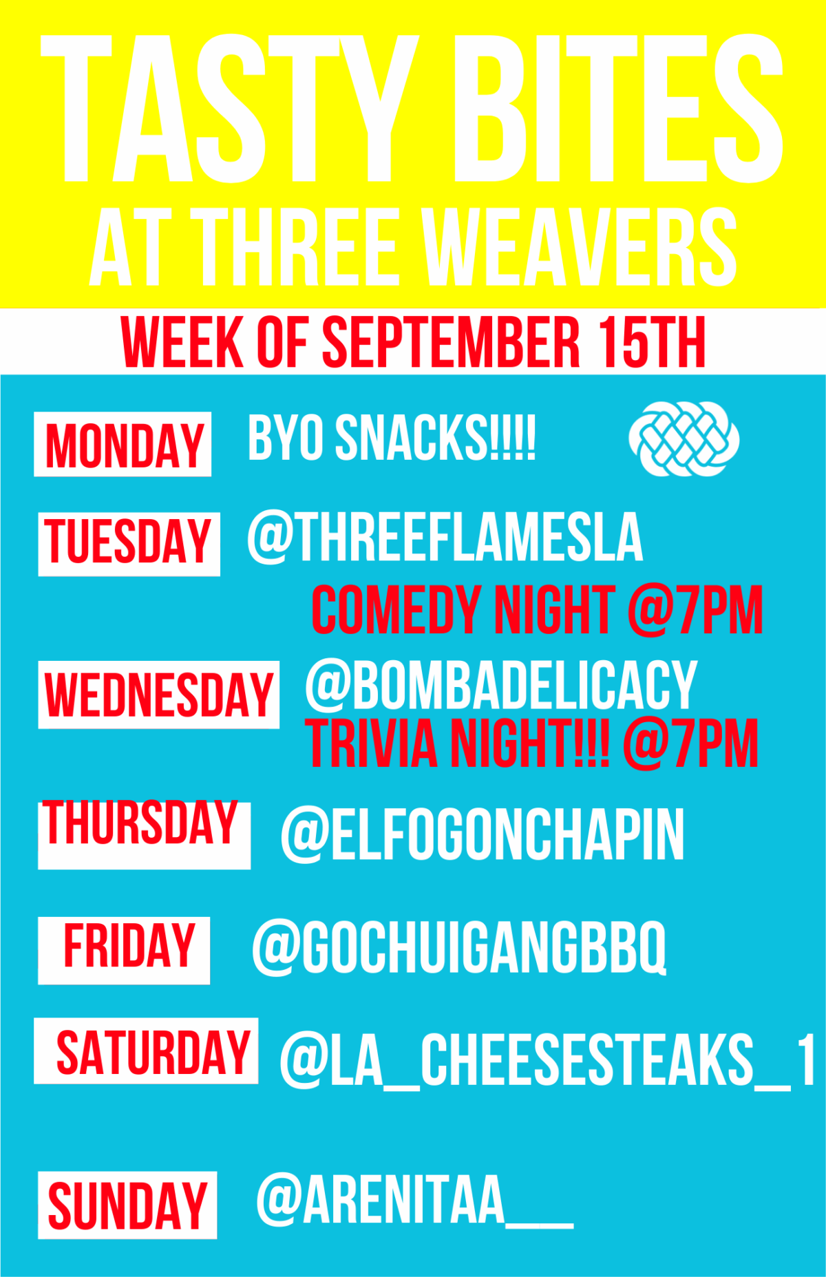 Food Truck Schedule!