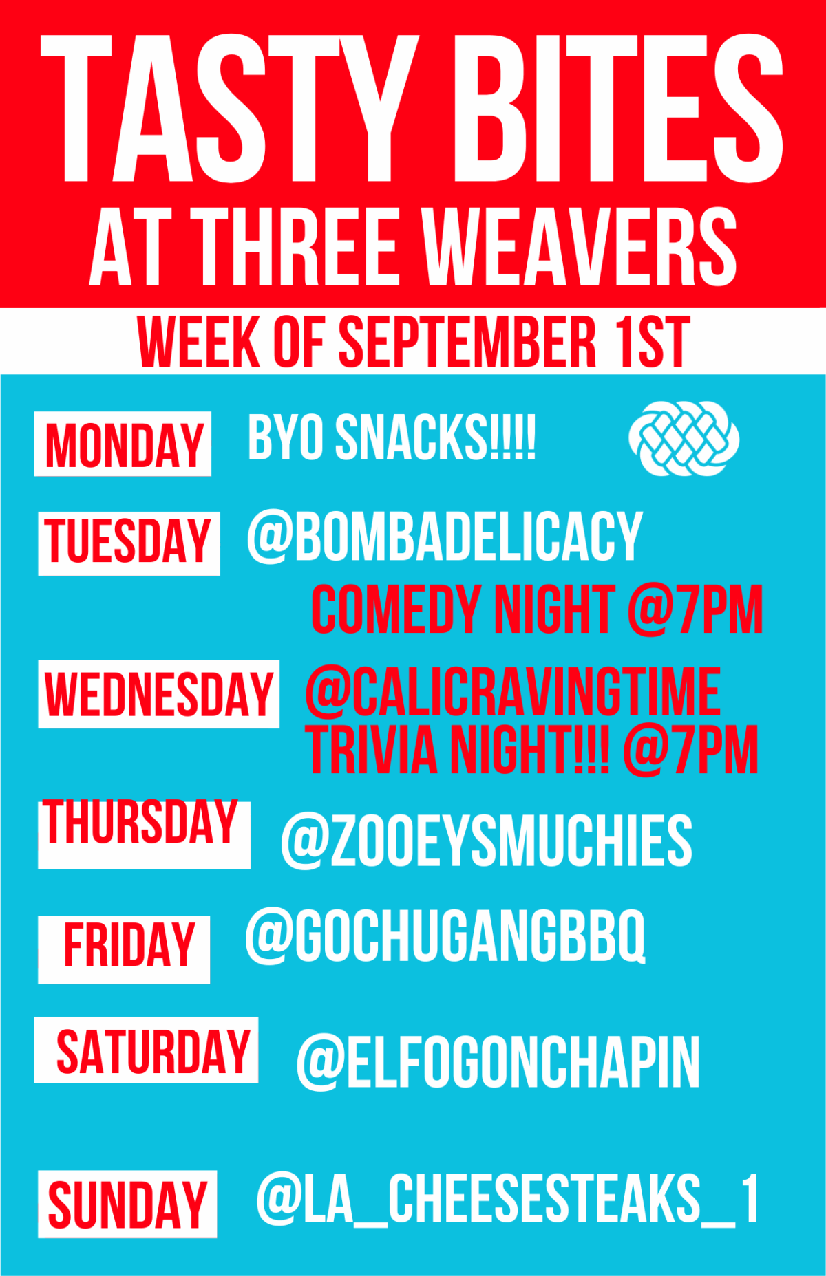 Food Truck Schedule!