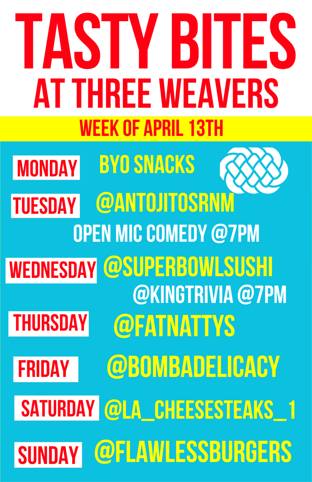 Food Truck Schedule!