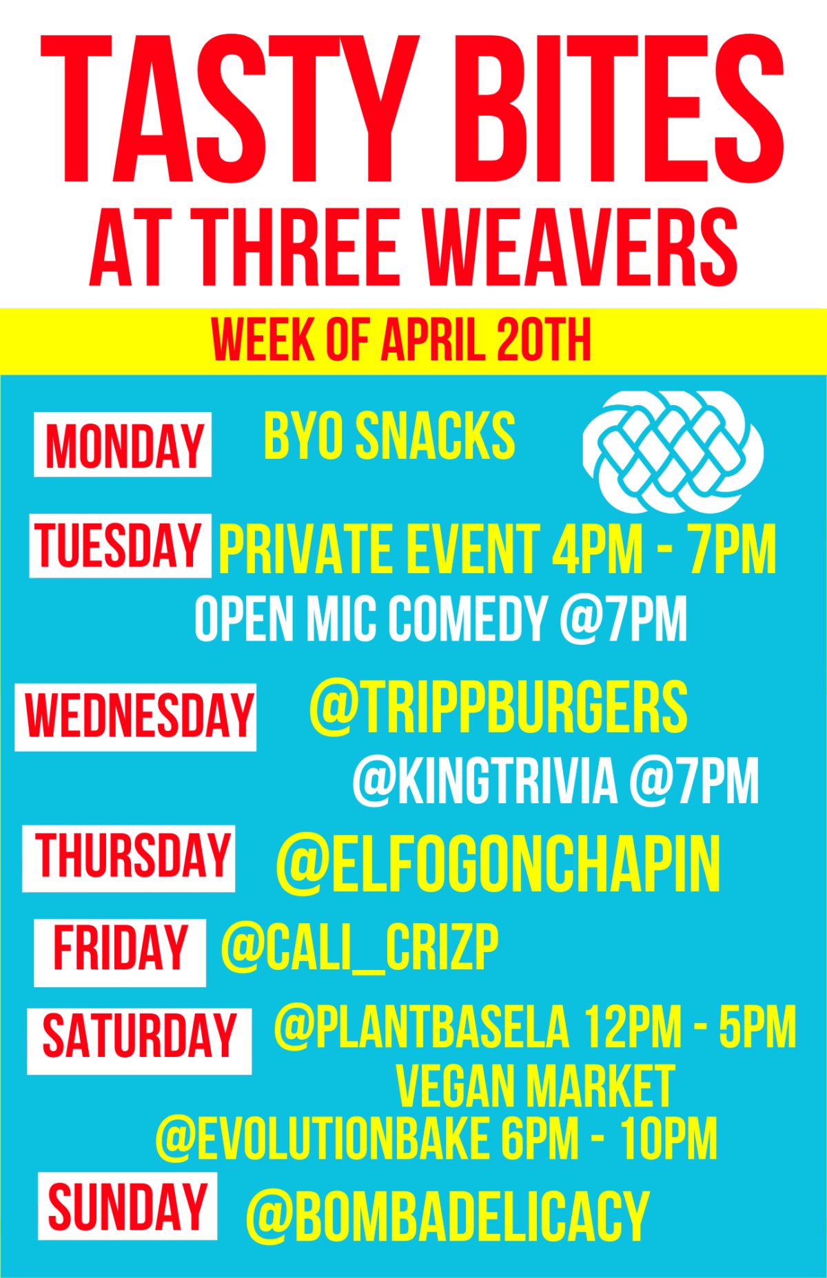 Food Truck Schedule!