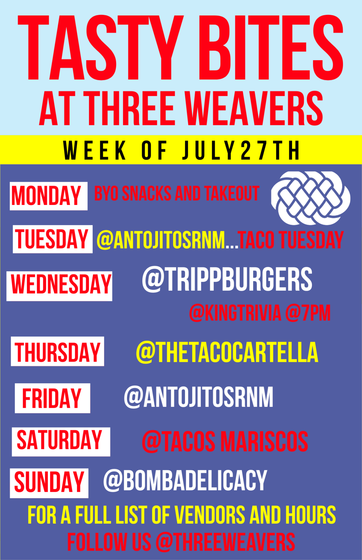Food Truck Schedule!
